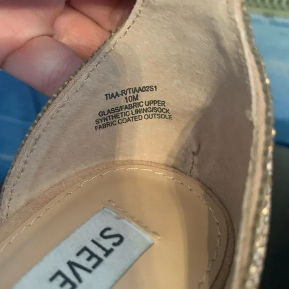 Steve Madden Rhinestone Heeled Sandals. Worn once for about 3hrs. - Picture 4 of 4